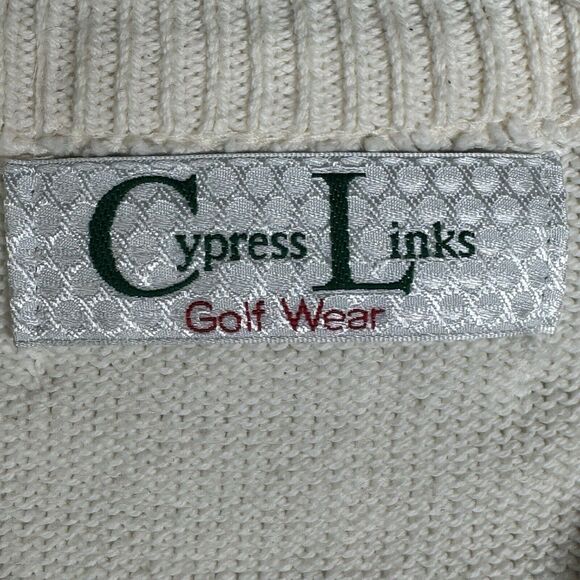 Vintage Cypress Links Golf V Neck Sweater Embroidered - Picture 3 of 5